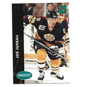 1992 French Parkhurst Joe Juneau Boston Bruins Rookie Hockey Card [h75]